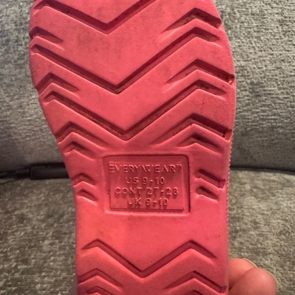 Totes Kids Pink Rubber Rain Boots Size 9-10